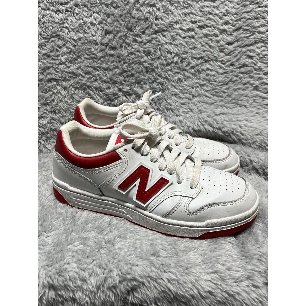 New Balance 480‎ Sneakers Unisex Mens 4.5 Womens 6 White Red BB480LTR Athletic